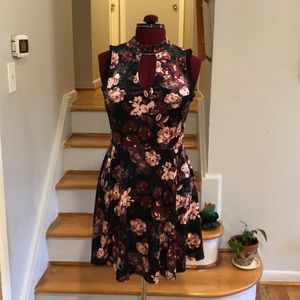 Xhilaration velvet floral dress